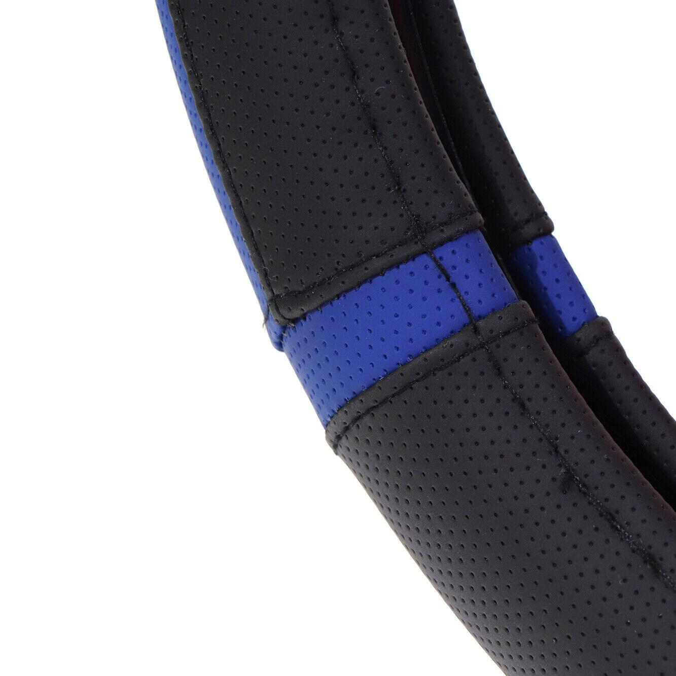 Ultimate Steering Wheel Cover - Black/Blue Soft Grip for Comfort and Protection