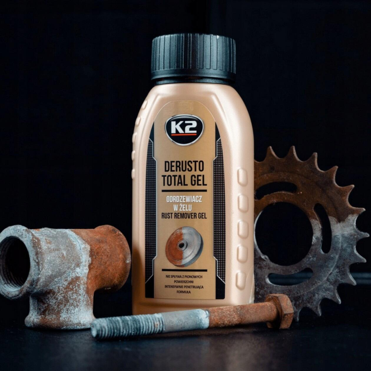 K2 DERUSTO Total Gel - Professional Rust Remover & Metal Protection, 250ml