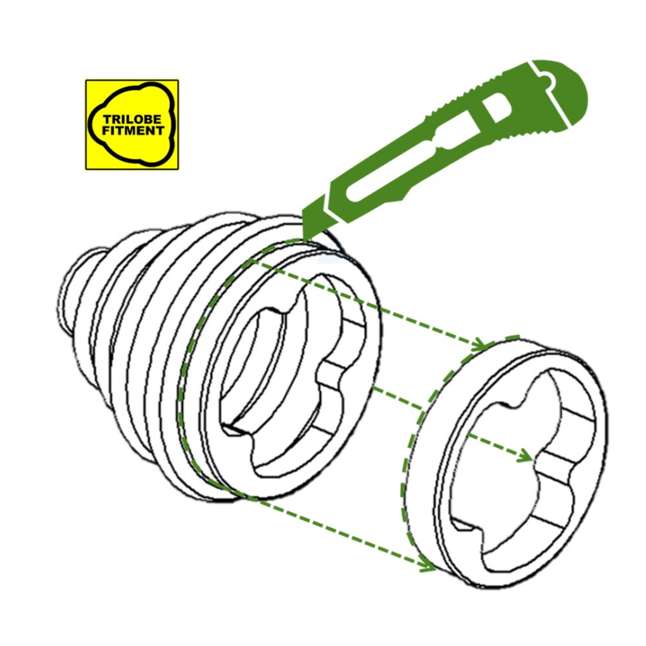 Bailcast CVS18 Universal Stretchy Driveshaft CV Joint Boot Kit Split