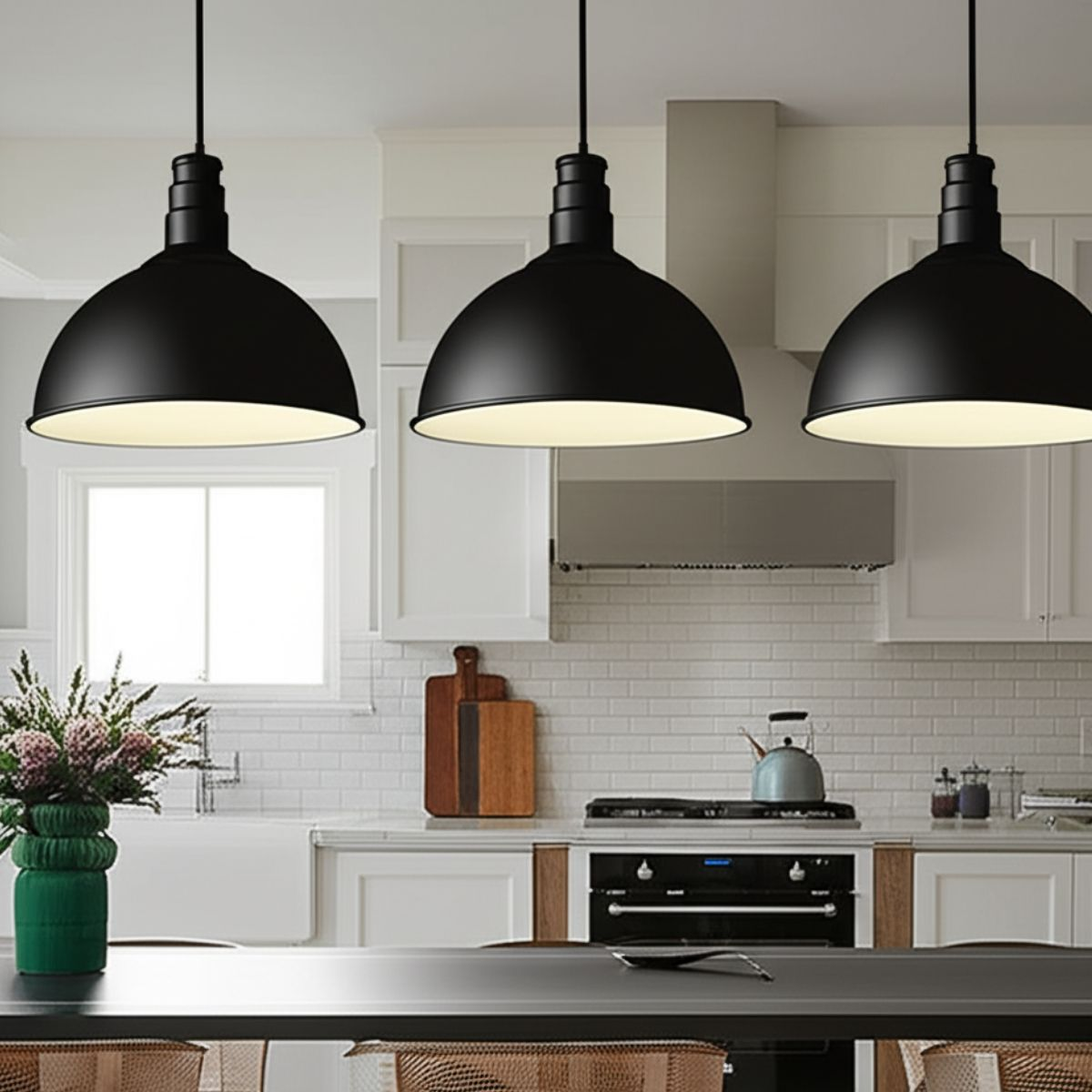Modern Black Ceiling Pendant Lights ~1976
