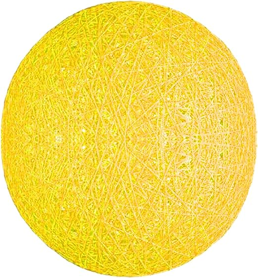 Rattan Wicker Yellow Woven Ball Globe Two Outlet Pendant Lampshade~1816