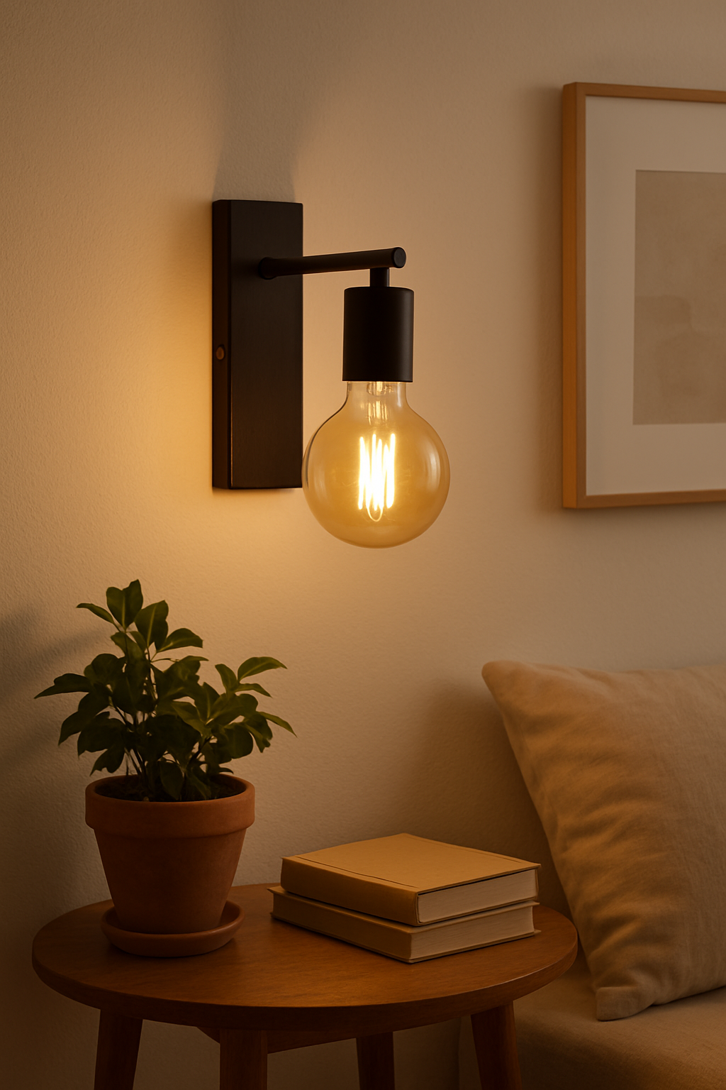 Wood base Wall Sconce E27 Screw Holder Industrial Lamp Retro Lights Black~1569