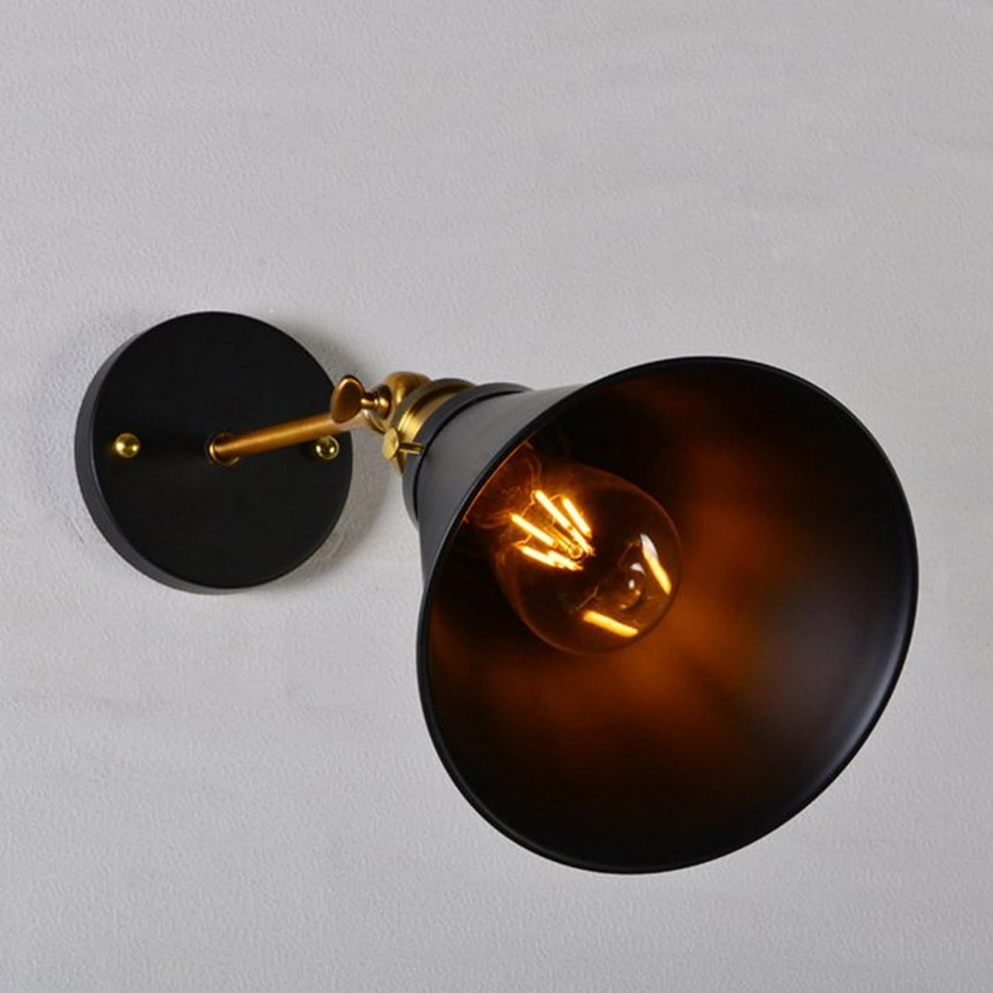 Industrial Wall Light Metal Black Adjustable Wall Sconce Retro Lamp ~1643