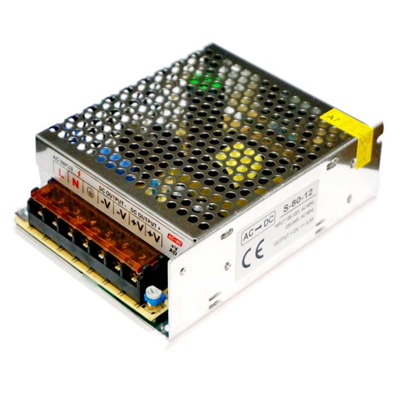 AC 100/240V to DC12V 80W Regulated Switching Power Supply Driver ~3341