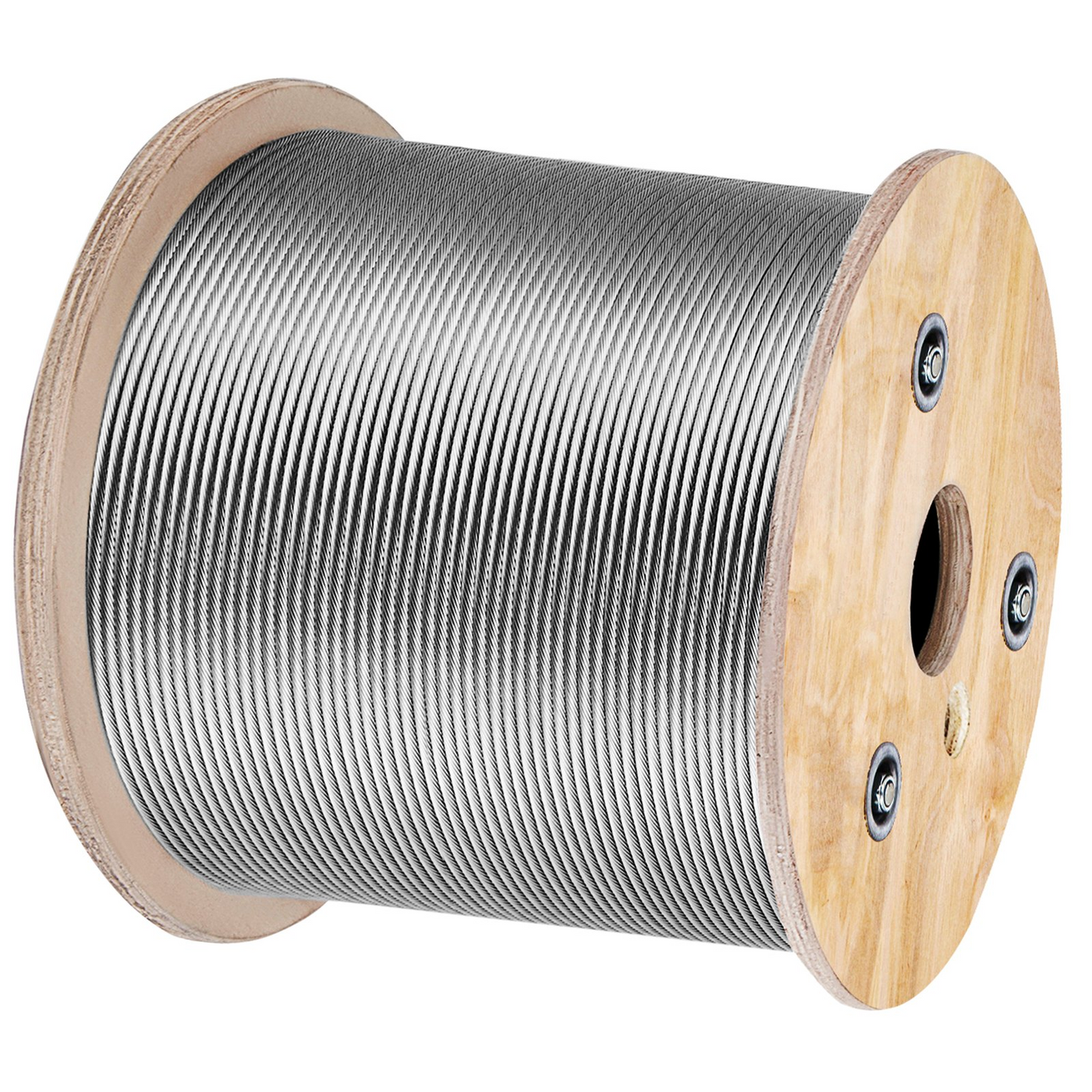 VEVOR 3/16 Inch 7x19 Stainless Steel Aircraft Cable Reel 500FT Stainless Steel Cable T304 Wire Rope Winch Cable Replacement (T304)