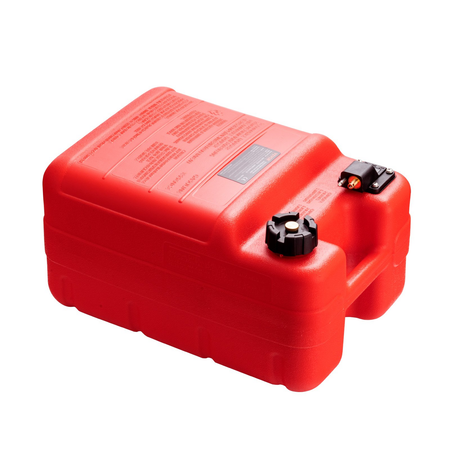 VEVOR Marine Fuel Tank, 6.34 Gallon/24L, Portable Boat Fuel Gas Tank for Outboard Engine Boats, Plastic Outboard Marine Boat Fuel Tank with Hose, Easy to Carry for Yacht, Fishing Boat, Deck Boat, Red