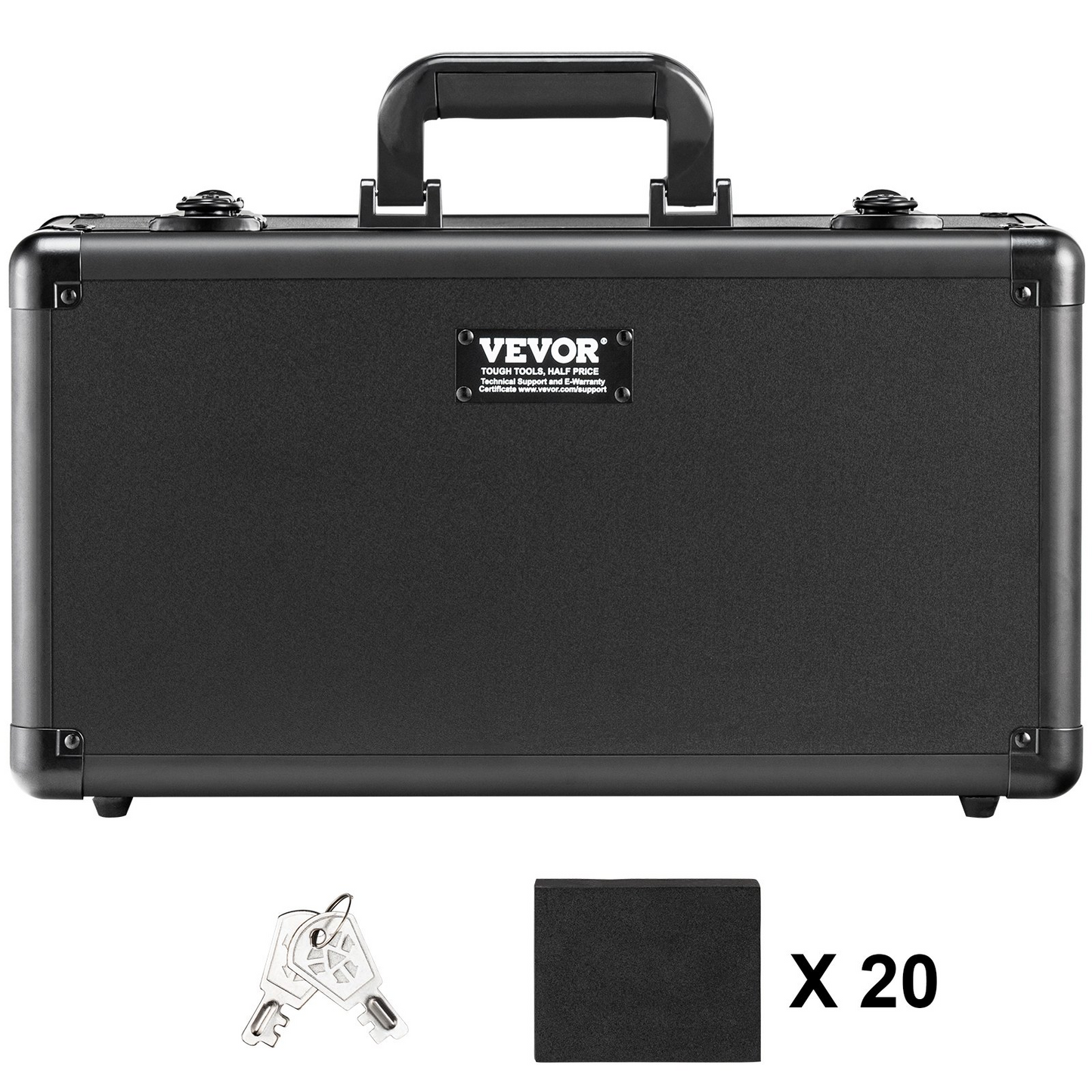 VEVOR 108 PSA Graded Card Storage Box 4 Slots Sports Card Holder Case Key Lock