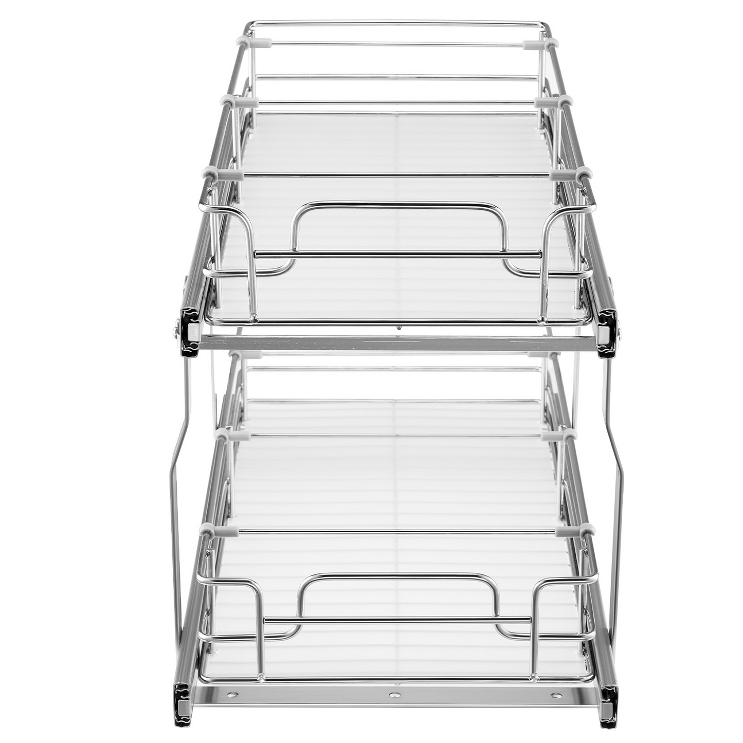VEVOR 2-Tier Wire Pull Out Cabinet Under Sink Organizer 12"x21" Drawer Basket