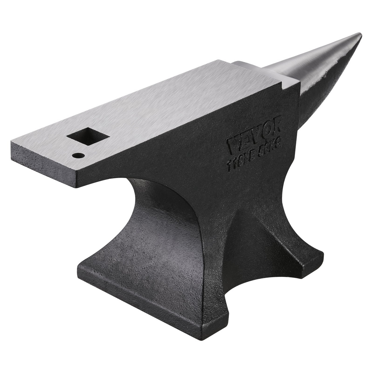 VEVOR Single Horn Anvil 110lbs Cast Steel Anvil Round Horn Anvil for Blacksmiths