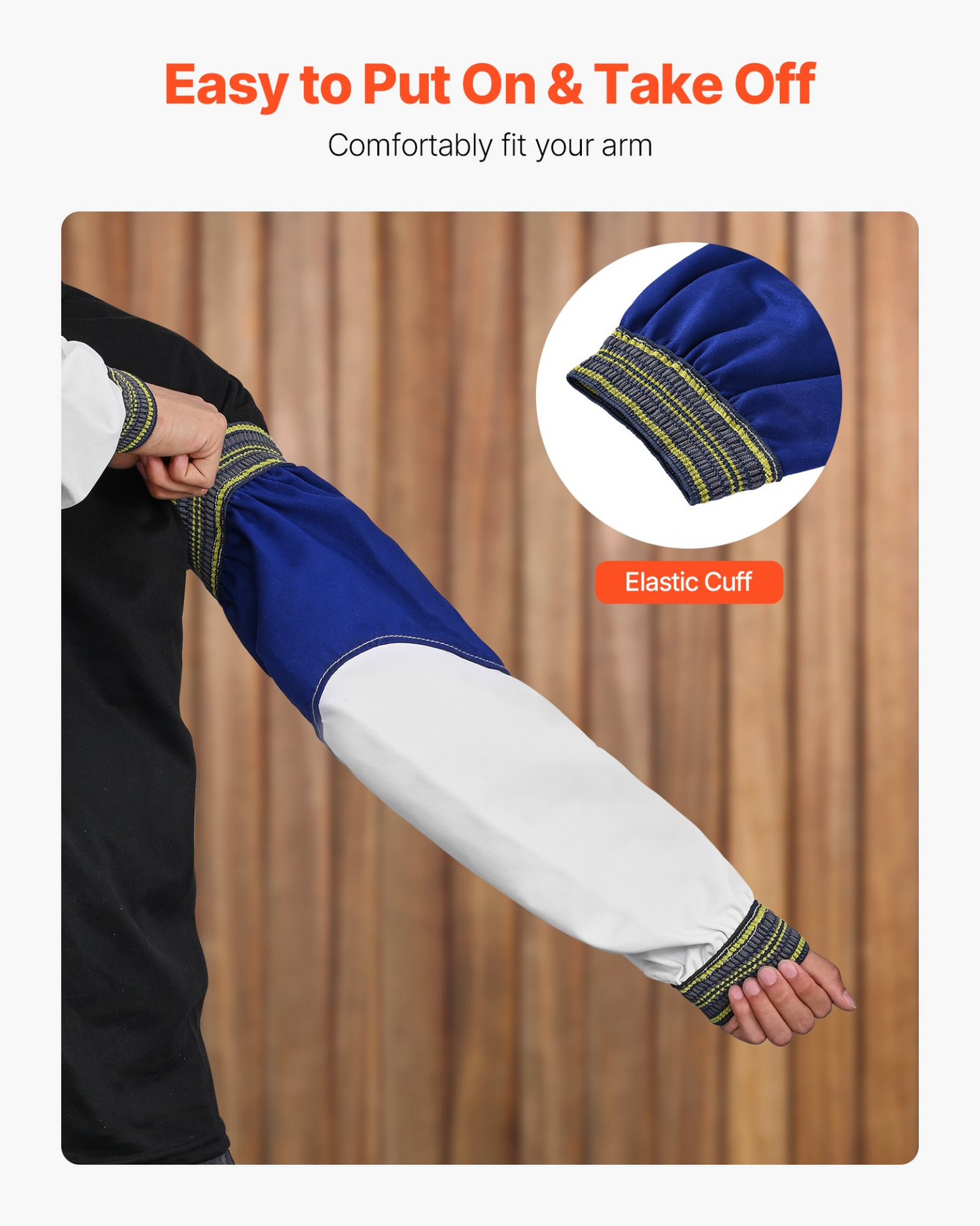 VEVOR Flame Resistant Welding Sleeves Heavy Duty Sheepskin & FR Cotton Sleeves