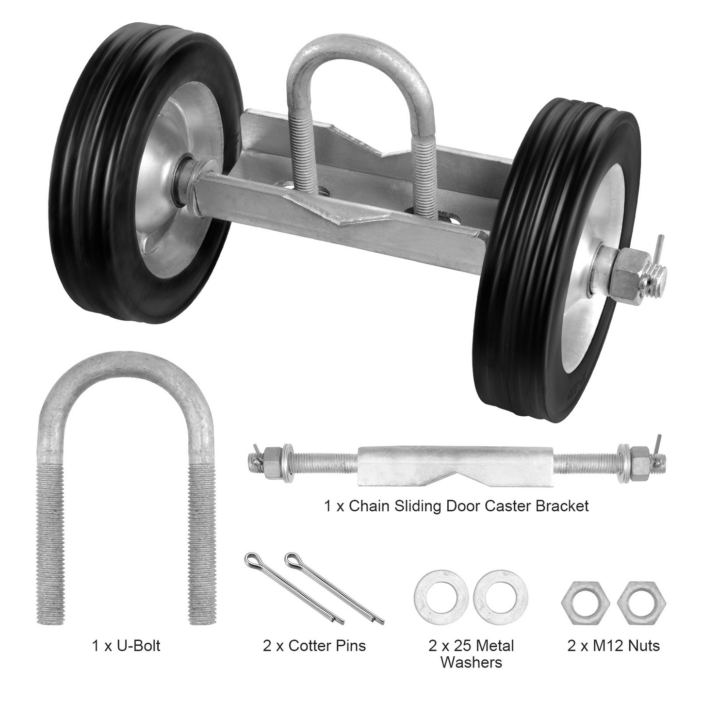 VEVOR Sliding Gate Kit 6” Heavy Duty Rolling Hardware for Door 600 lbs Load
