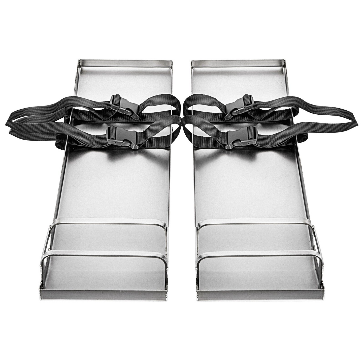 VEVOR Concrete Knee Boards Stainless Steel Knee Sliders 30" x 8" Pair w/ Straps