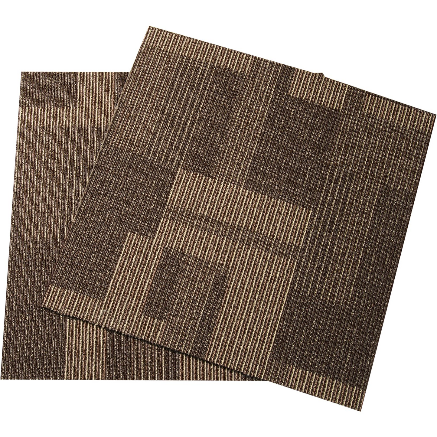 VEVOR Carpet Tiles Reusable, 24"x 24"Carpet Squares With Padding Attached, Soft Padded Carpet Tiles, Easy Install DIY for Bedroom Living Room (24Tiles, Mixed Brown)