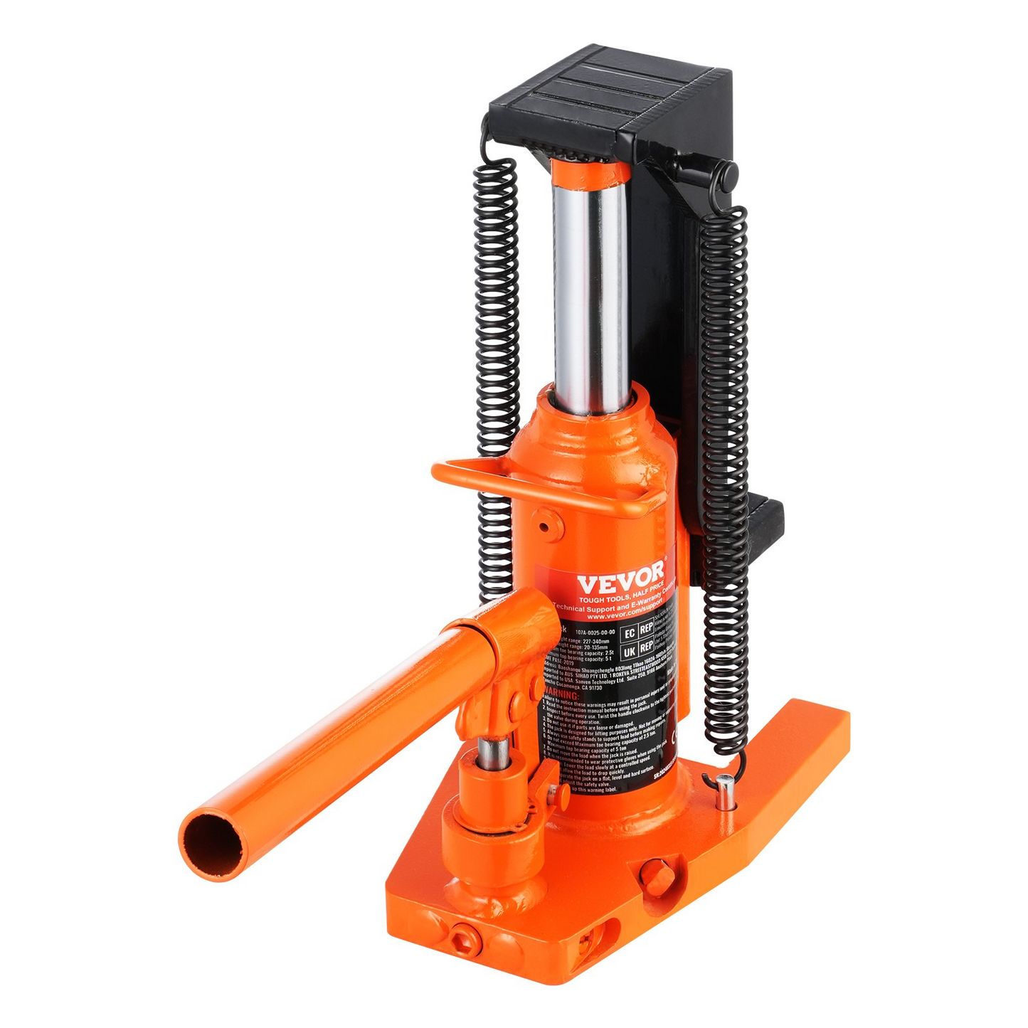 VEVOR Hydraulic Toe Jack, 2.5 Ton/2268 kg On Toe Toe Jack Lift, 5 Ton/4536 kg On Top Lift Capacity Machine Jack, 0.8-5.3 in/2-13.5 cm Toe Height, 8.9-13.4 in/22.6-34 cm Top Height, Air Hydraulic Claw Jack for Machinery, Industry