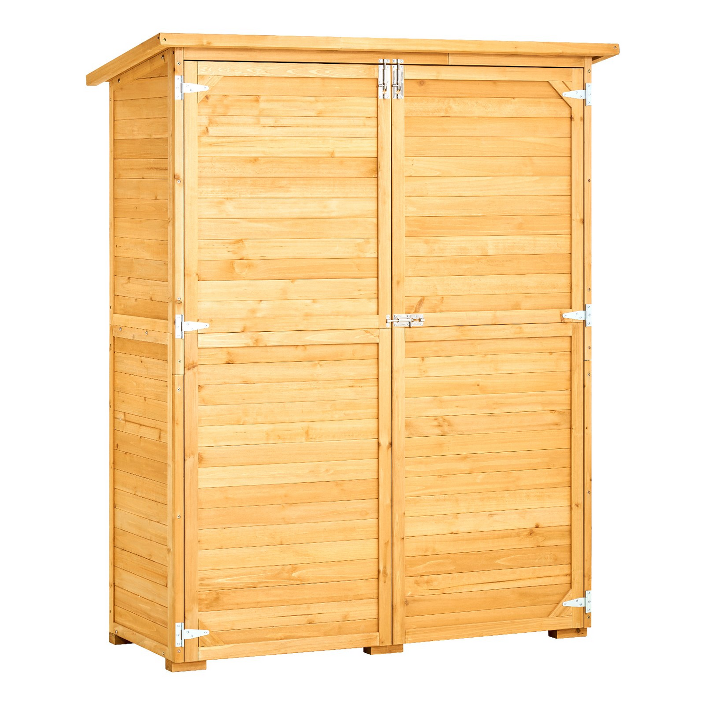 VEVOR Outdoor Wooden Storage Shed Waterproof Garden Tool Shed 55x67.5 inch