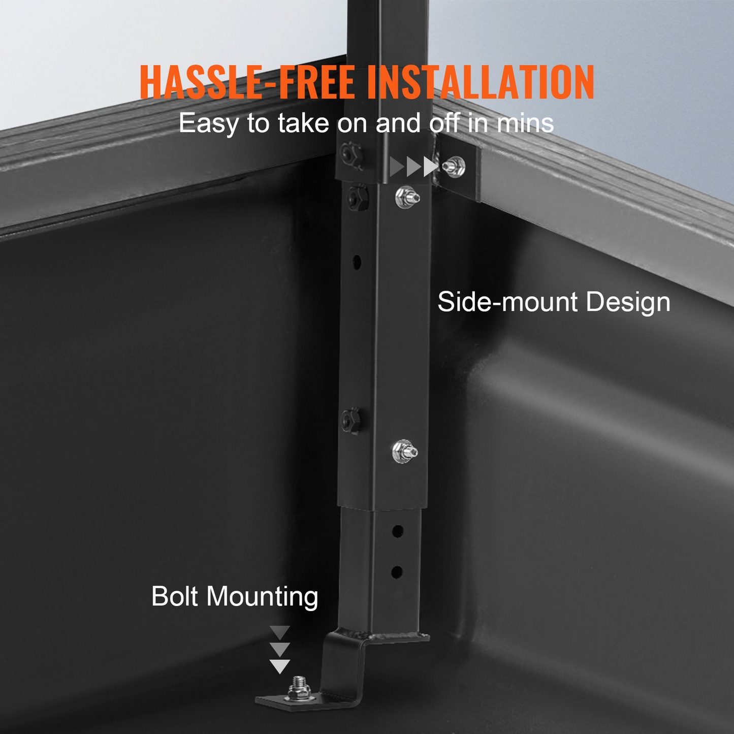 VEVOR Truck Rack, 19-34inch Extendable Truck Ladder Rack, 38.6"-43.6" Adjustable Height, 250 lbs Capacity Steel Ladder Rack for Truck, Heavy Duty Truck Bed Rack for Kayak, Surfboard, Lumber, Ladder