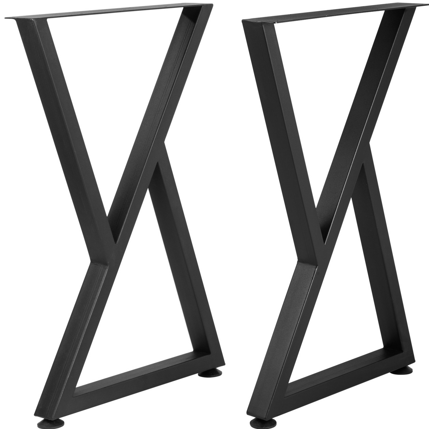 VEVOR Z Shape Metal Table Legs Dining Table Legs 28"x18"/71.1 x 45.7 cm Desk Legs Set of 2