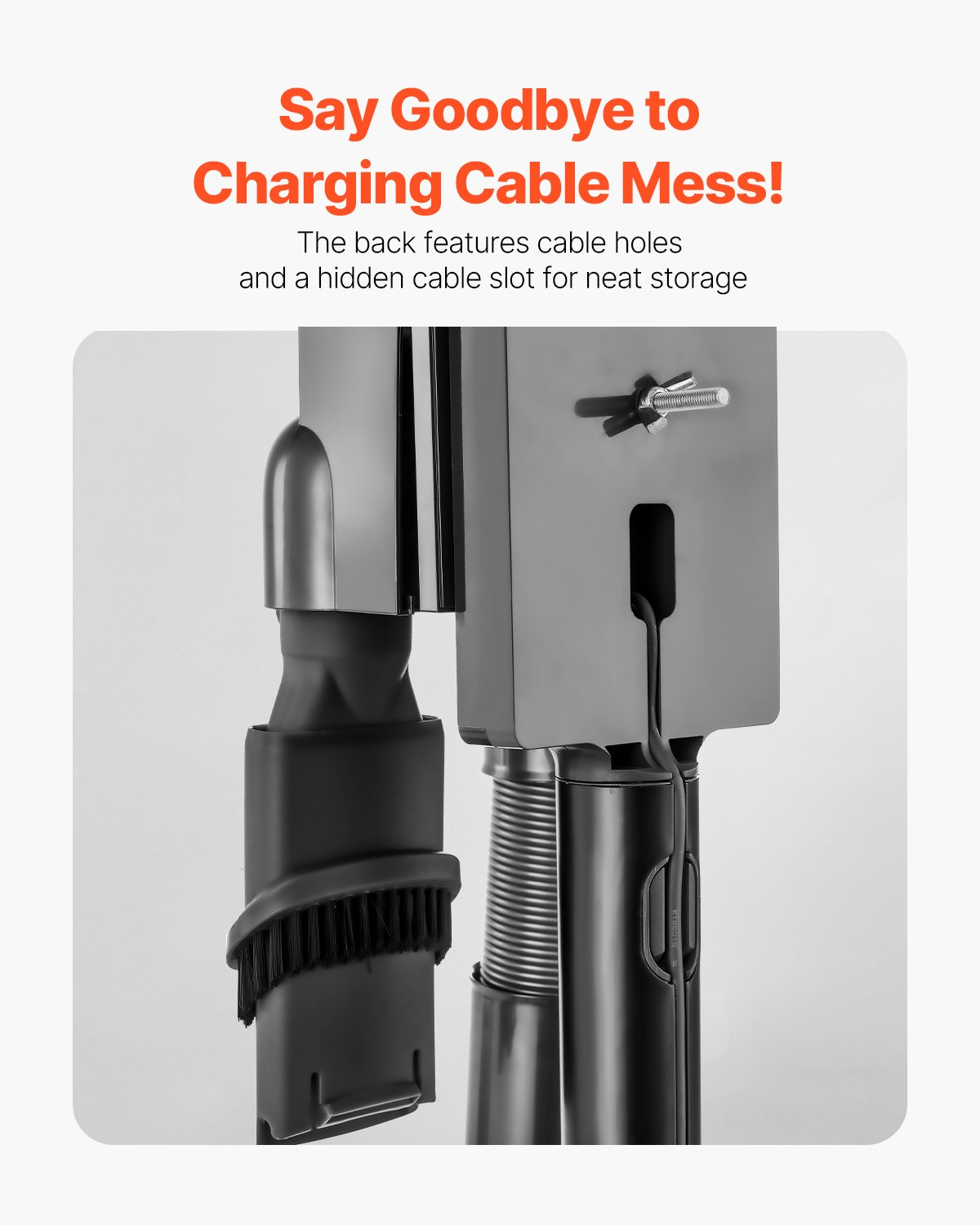 VEVOR Vacuum Stand for Dyson Multi-Models Storage Bracket Holder with 3 Clips