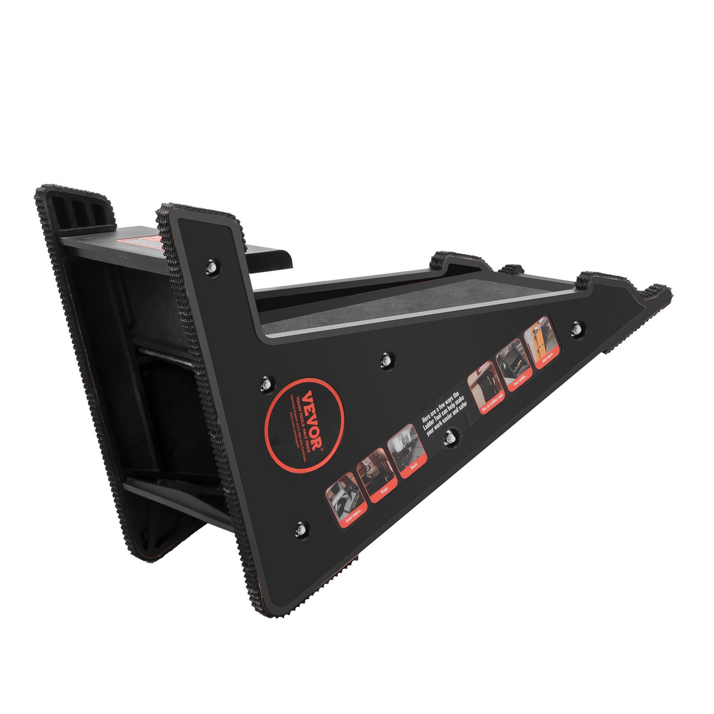 VEVOR Ladder Levler 172.4 kg Load PP Leveling Tool with Storage for Uneven Ground