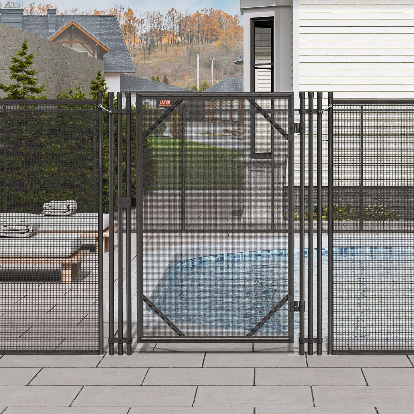 VEVOR Pool Fence Gate 121.9 cm x 76.2 cm Removable Inground Pool Gate for Kids Security