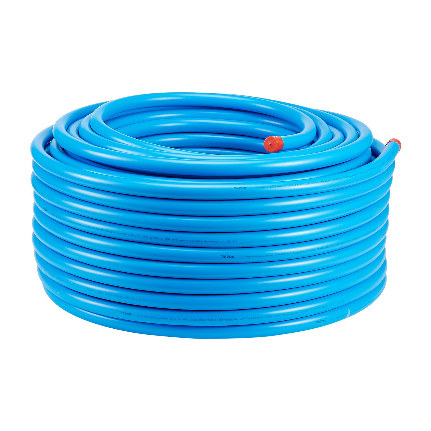 VEVOR Air Compressor Line Kit 3/4'' x 200FT HDPE-Aluminum Air Piping System Blue
