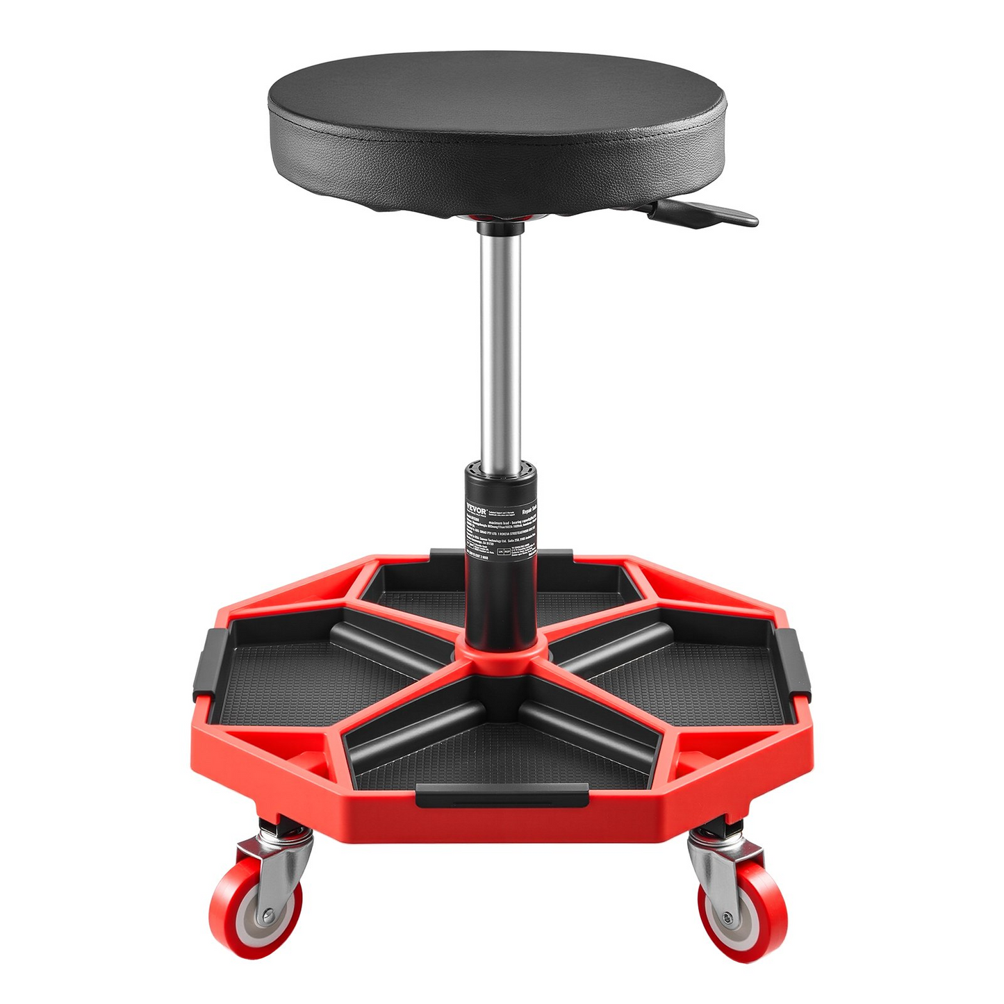 VEVOR Rolling Mechanic Stool Adjustable Garage Seat 300 lbs Load with Wheels