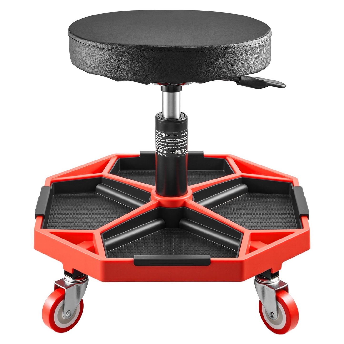 VEVOR Rolling Mechanic Stool Adjustable Garage Seat 300 lbs Load with Wheels