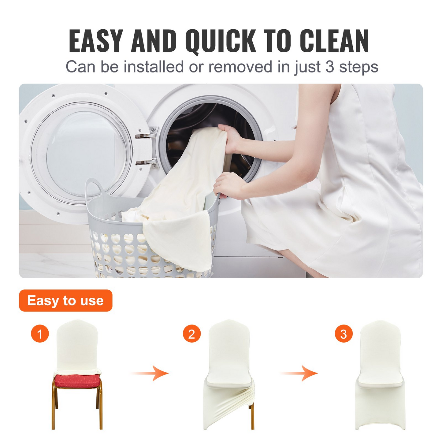 100pcs Stretch Spandex Folding Chair Covers Repeated Usage Seat Decoration
