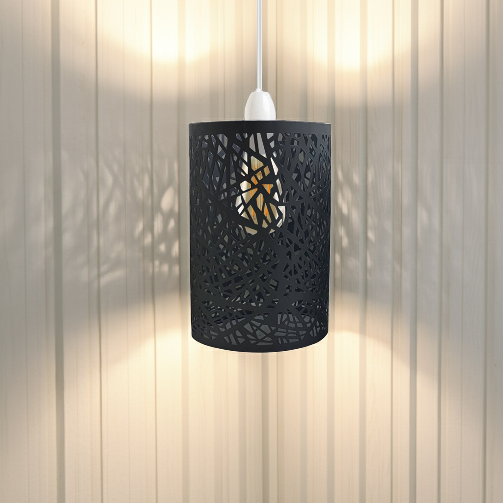 Black Metal Ceiling Light Shade Industrial UK Lighting~2428