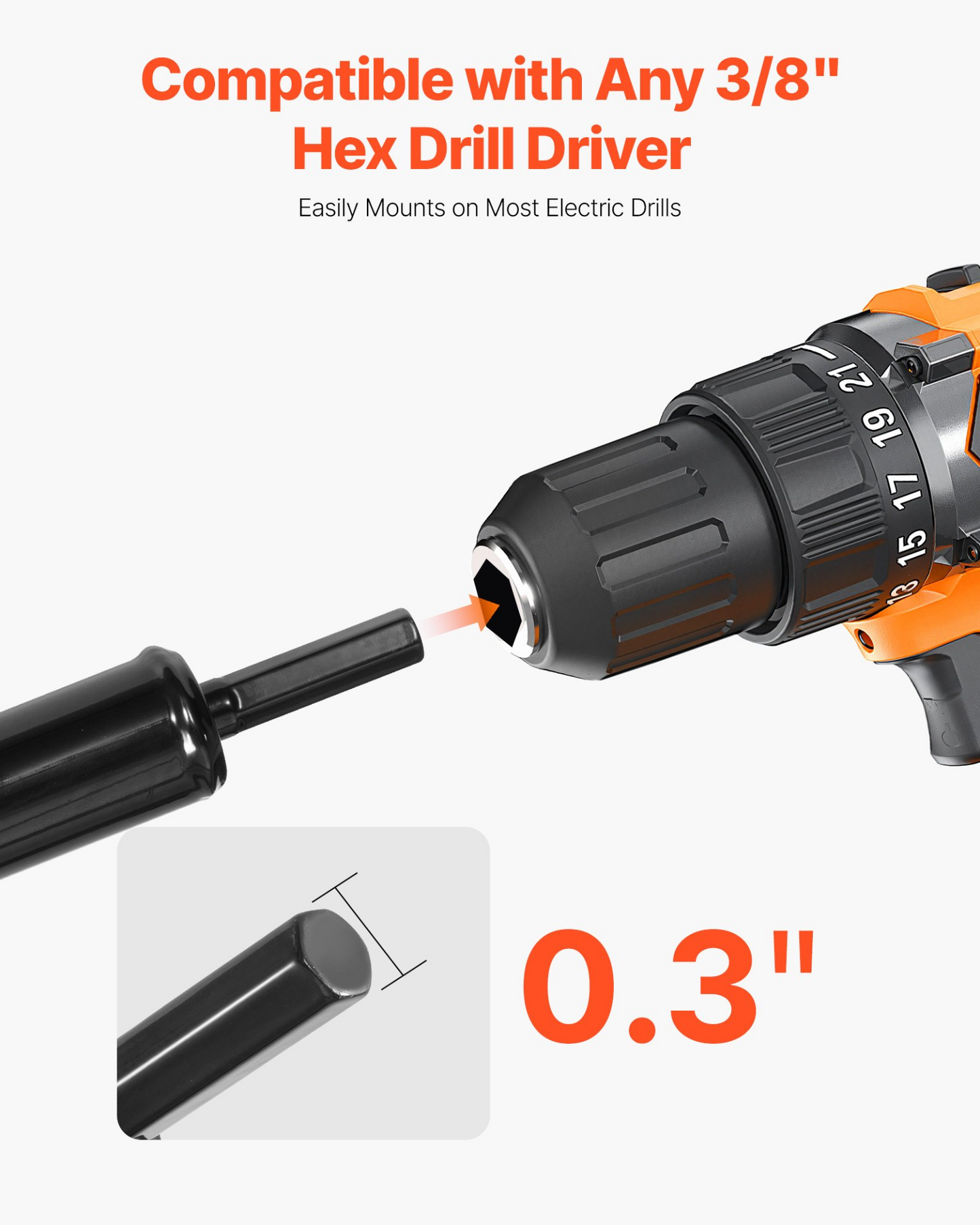 VEVOR Auger Drill Bit 3.15 x 11.4 in Earth Spiral Post Hole Digger Planter Tool