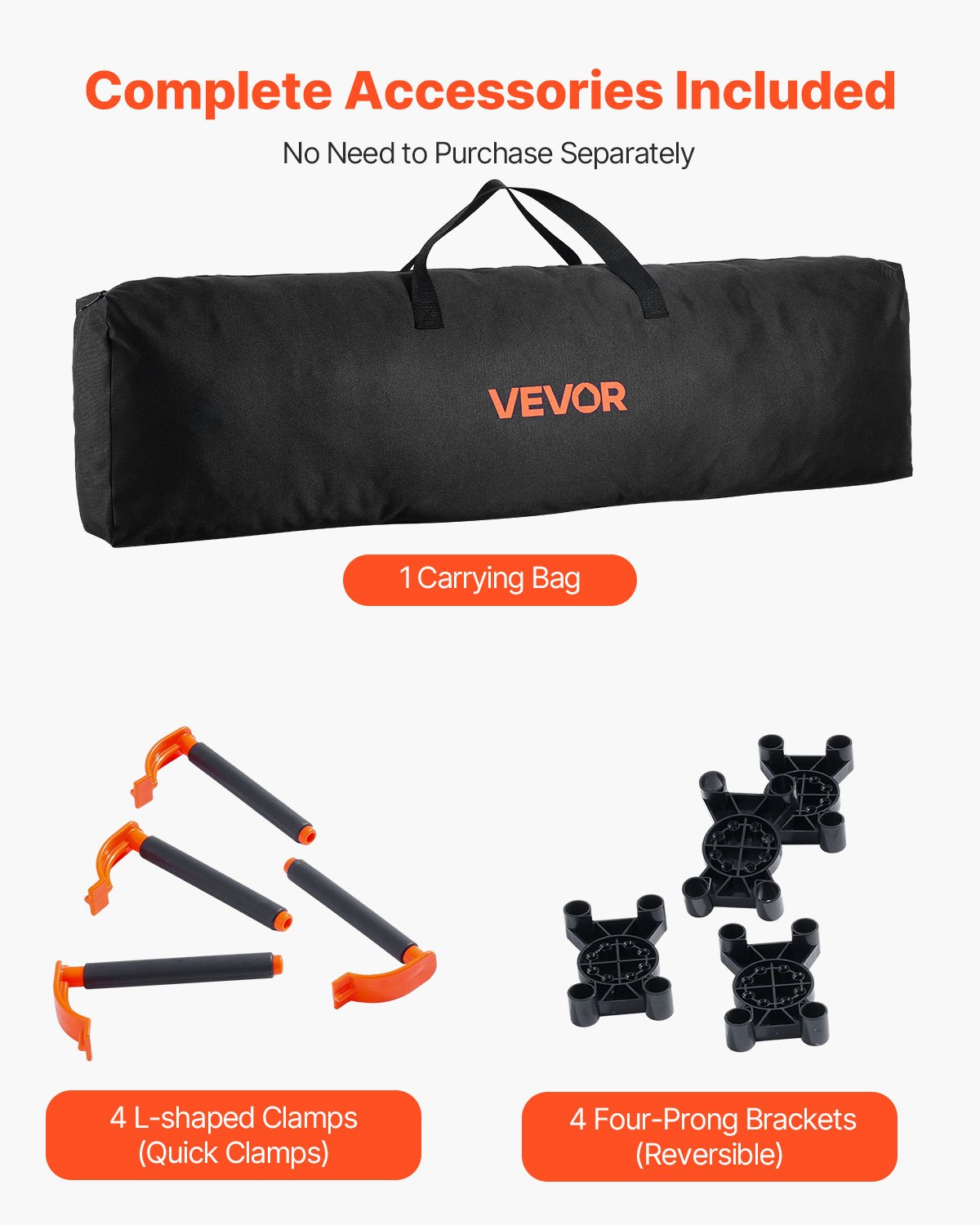 VEVOR Portable Folding Workstand 2445 x 1255 mm Collapsible Work Stand 2724 kg