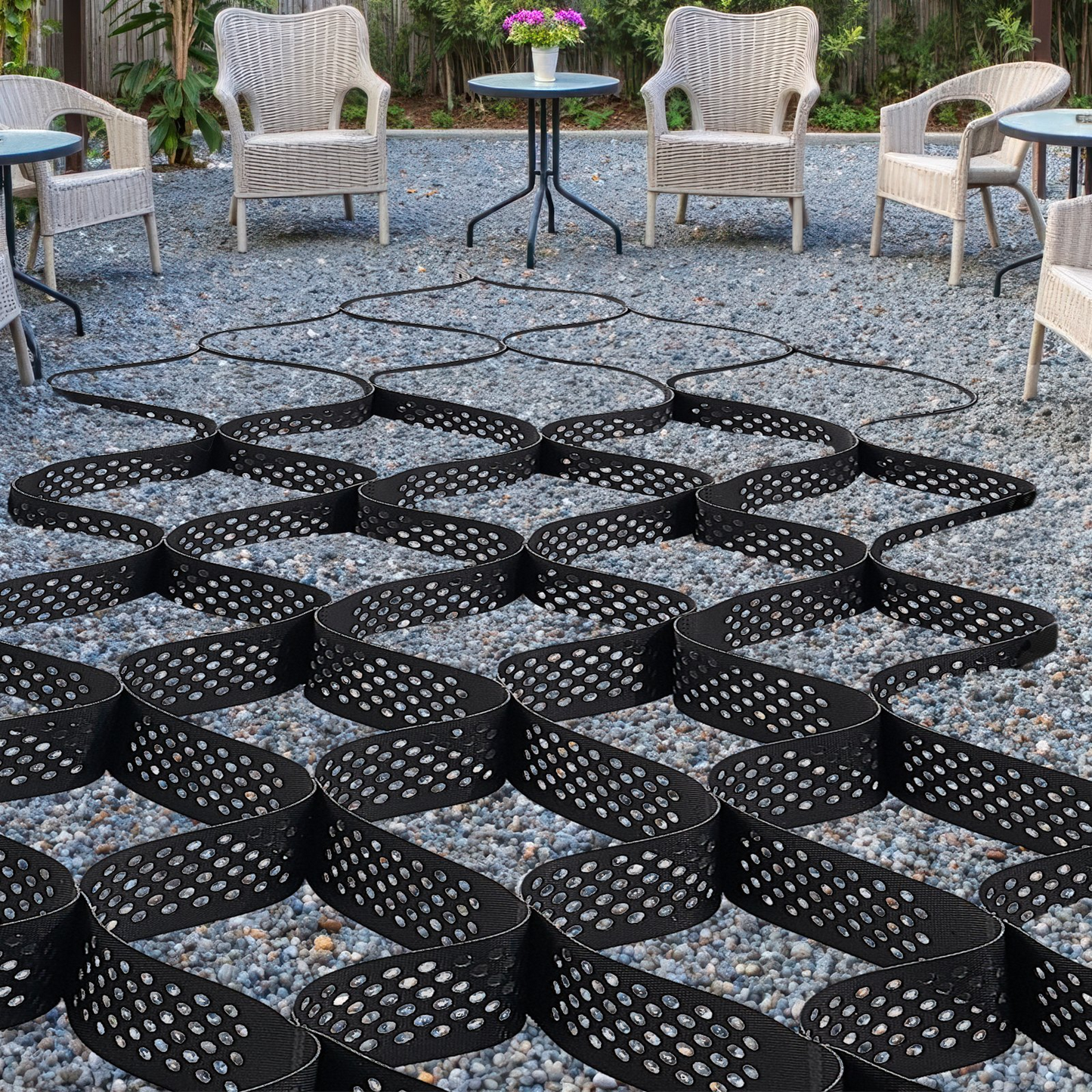 VEVOR Ground Grid 4-Inch Deep Geocell Grid 17.06x8.86FT / 5200x2700mm for Gravel