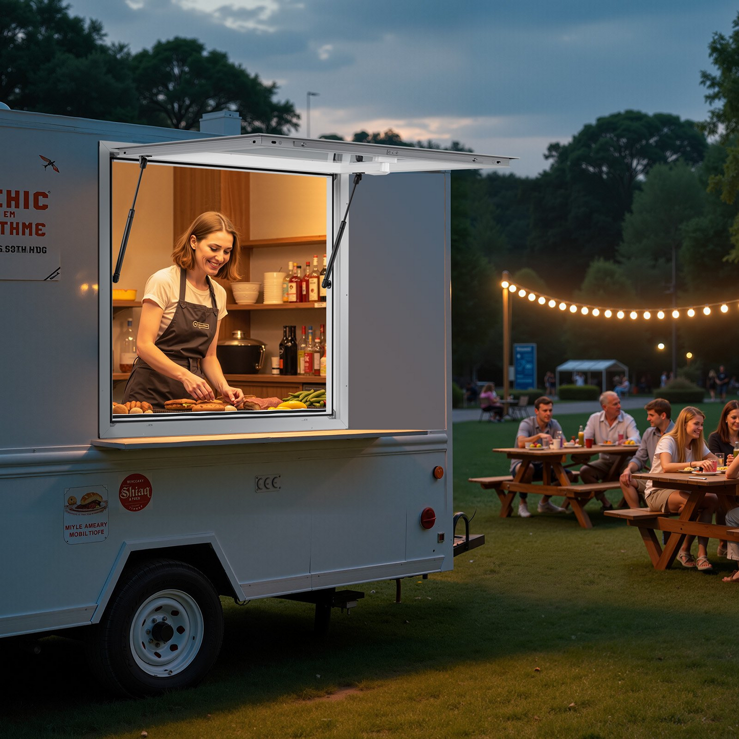 VEVOR 92x92 cm Concession Stand Serving Window Food Truck Service Awning