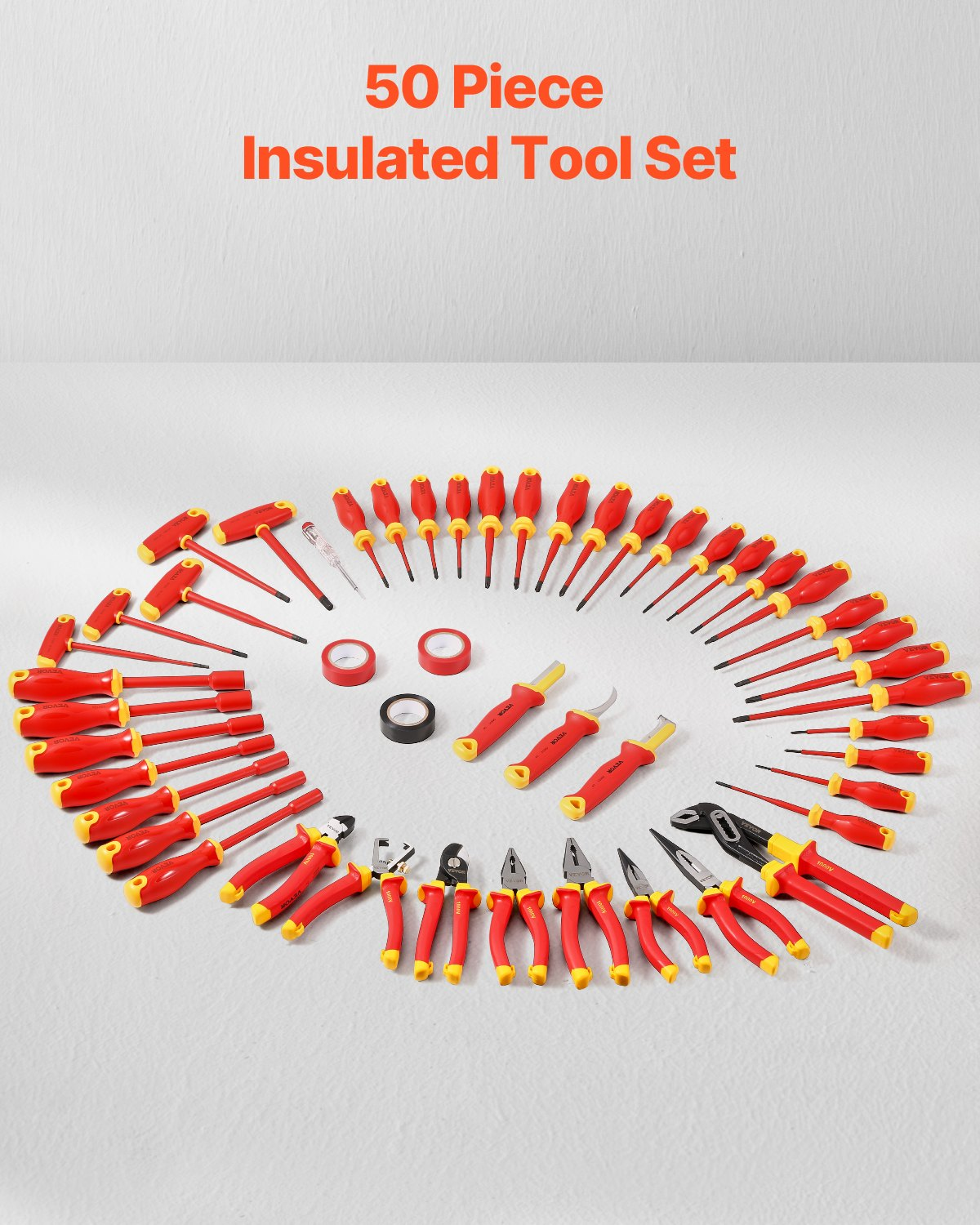 Insulated Screwdriver Set 50-Piece Insulated Tool Set for Electricians 1000V