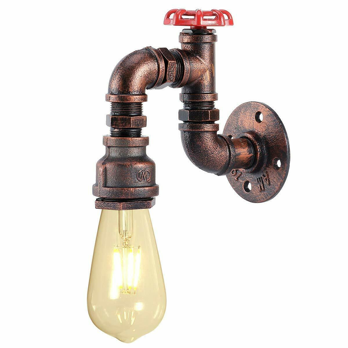 Vintage pipe Light Modern Unique Style Industrial Rustic Red Steampunk~2172