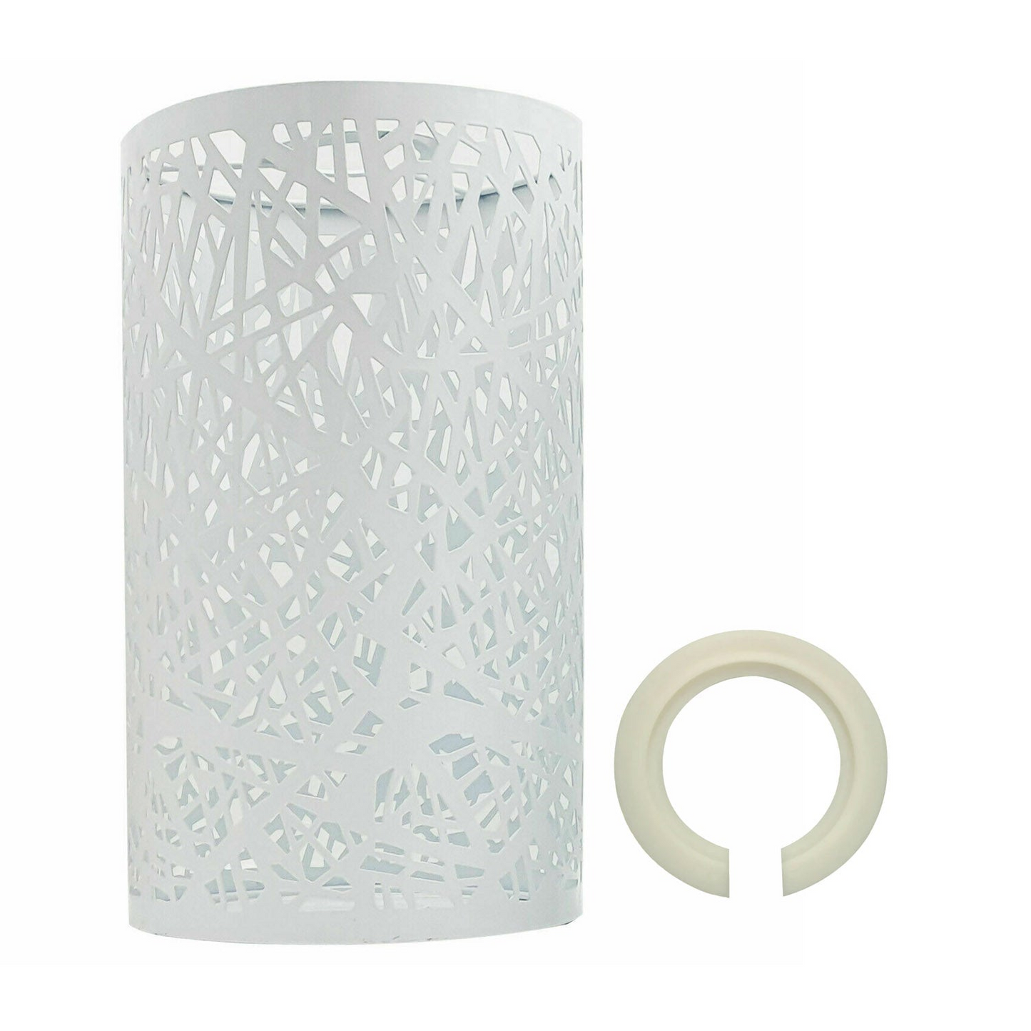 Modern White Cage Pendant Light ~1995