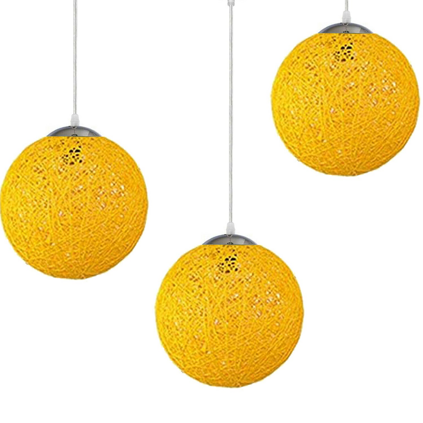 Yellow Three Outlet Ball Industrial Ceiling Lamp~1830
