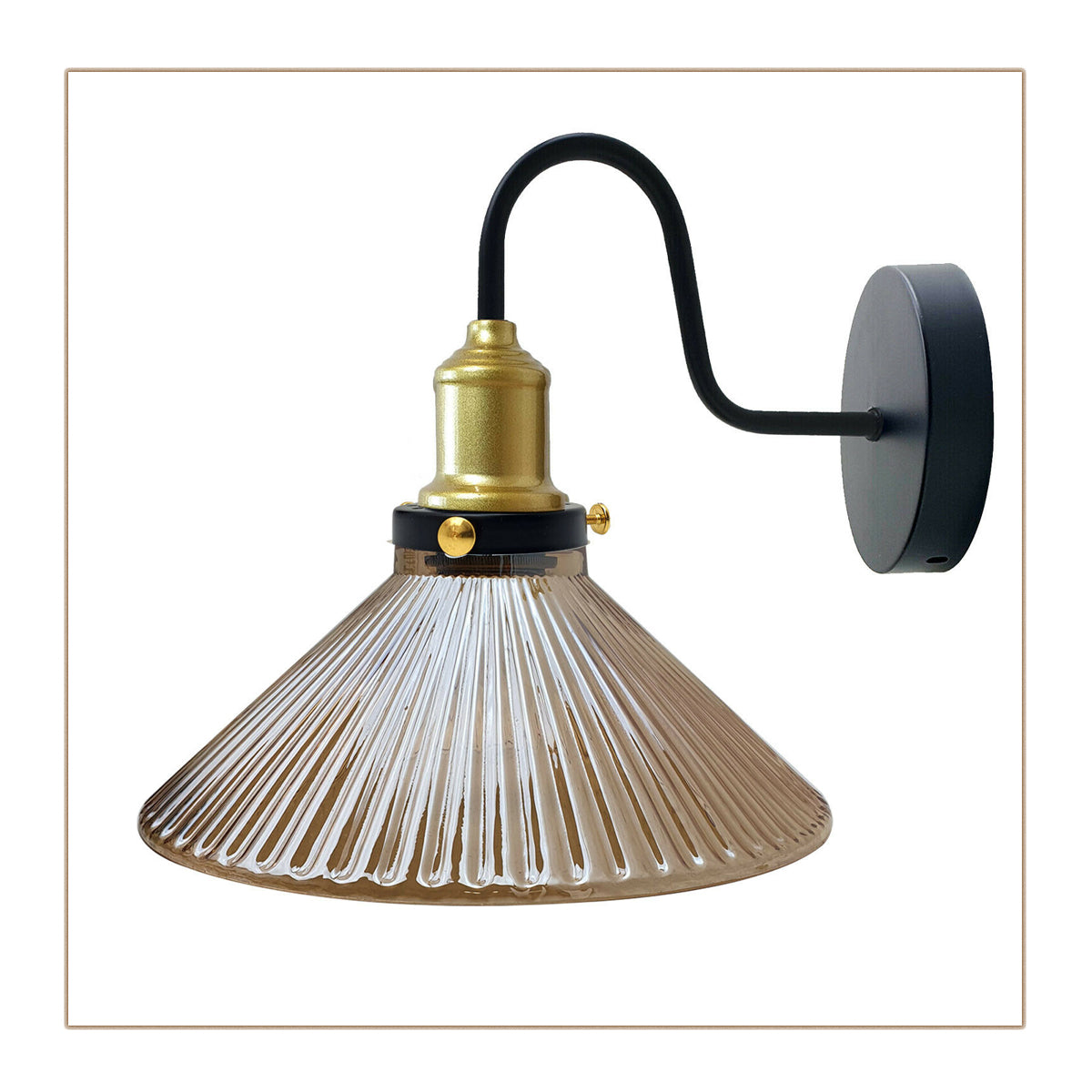 Industrial Amber Glass Shade Wall lights for Home Decor ~1774