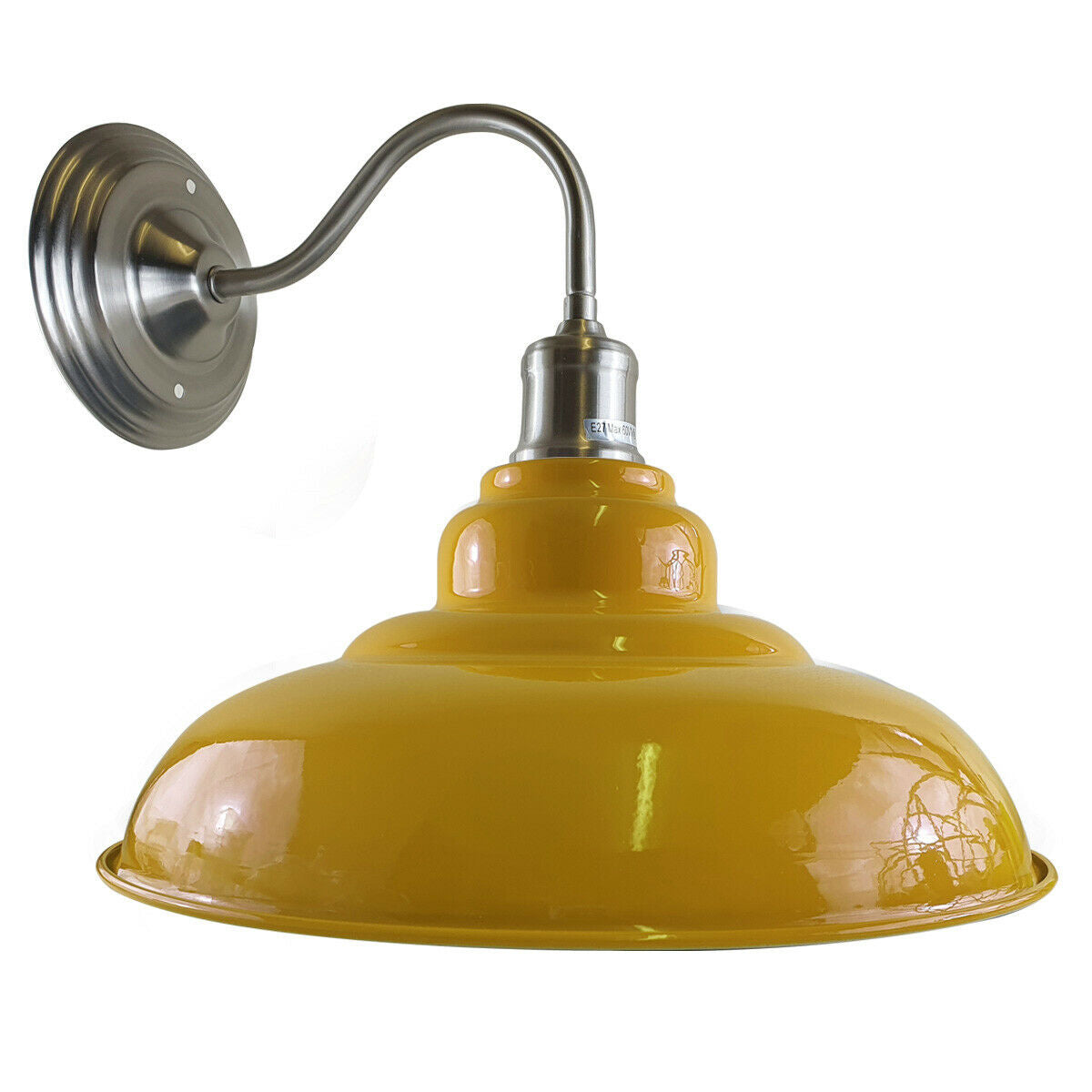 Yellow colour Modern Industrial Indoor Wall Light Fitting Painted Metal Lounge Lamp~1659