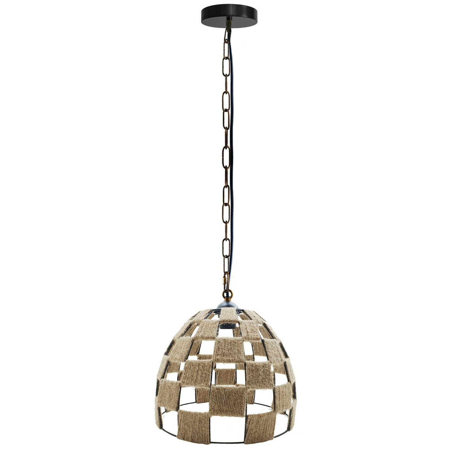 Dome Shape Ceiling Pendant Light Hemp Rope Hanging Light E27 Lamp Shade~1535