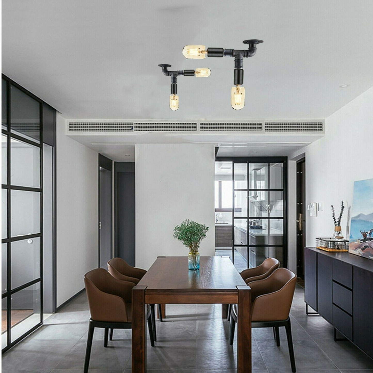 Retro pip Wall Ceiling Lamp Light Ceiling Vintage Industrial Sconce Fixture Rustic~1355