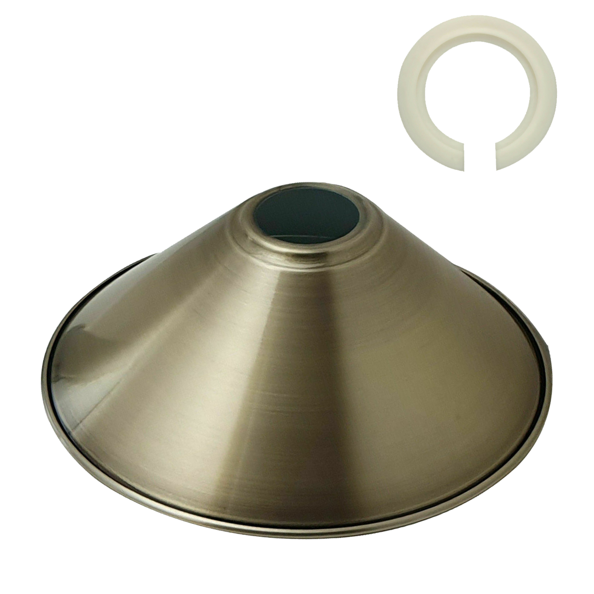 Modern Metal Green Brass Easy Fit Cone Shape Lampshade~1101