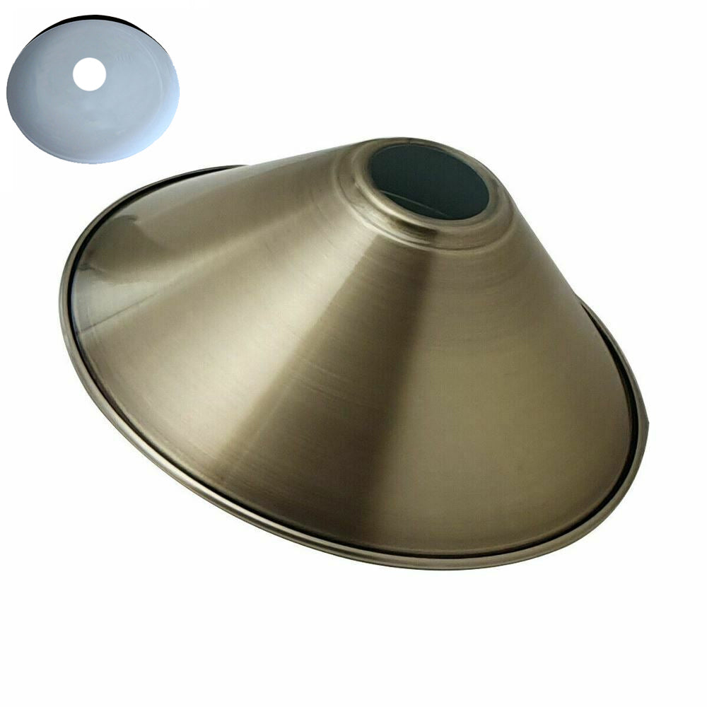 Modern Metal Green Brass Easy Fit Cone Shape Lampshade~1101