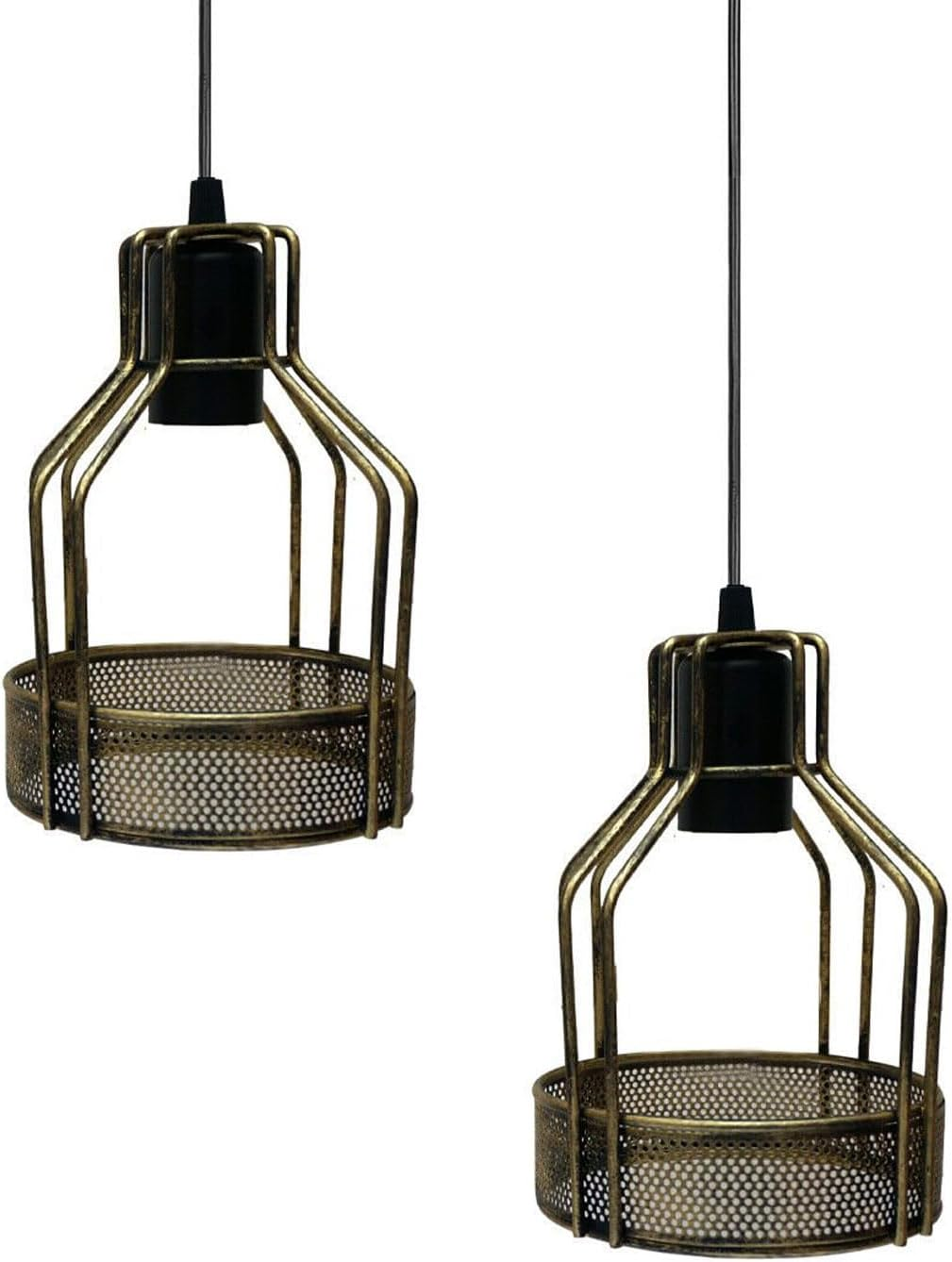 Lampshade Modern Ceiling Pendant Brass Chandelier Light~3176