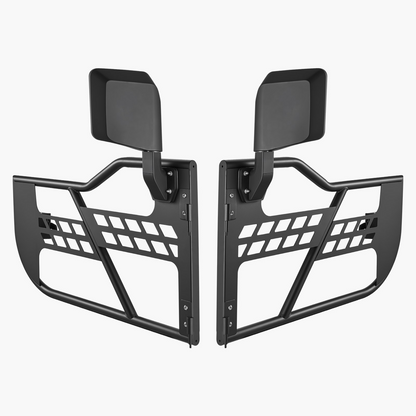 VEVOR Jeep Tube Doors, 2-Door, Hunting Style Jeep Tubular Door with Heavy-Duty Hinges & OE Latch, Jeep Doors with Rear View Mirrors, Fit for 2018-2024 Jeep Wrangler JL & 2020-2024 Jeep Gladiator JT