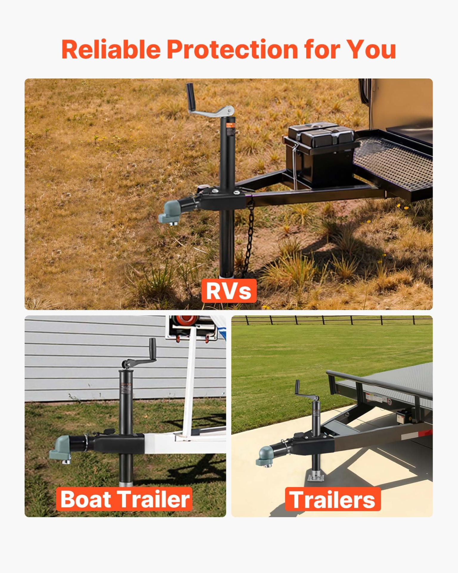 VEVOR Trailer Coupler Lock, Fits 2-5/16-Inch Cast/Bulldog Trailer Couplers, Heavy Duty Trailer Hitch Lock with 3 Keys, Corrision-resistant, Anti-Theft Coupler Ball Locks for RV, Trailer, Boat, Black