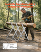 VEVOR Saw Horse, 330 lbs Capacity Folding Work Horse with Heavy Duty Legs, All-Metal Sawhorses with High-Quality Steel Frame, Aligned Serrated Structure, for Woodworking, Carpenters & Contractors