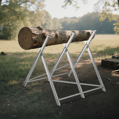 VEVOR Saw Horse, 330 lbs Capacity Folding Work Horse with Heavy Duty Legs, All-Metal Sawhorses with High-Quality Steel Frame, Aligned Serrated Structure, for Woodworking, Carpenters & Contractors