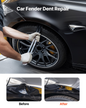 VEVOR Dent Puller Kit, Paintless Car Dent Removal Tool, Auto Fender Damage Repair Puller Lifter with Curved Rod, Crowbar, Rubber Hammer, Airbag, Detachable & Repair Pens, Replacement Heads Tools Kit