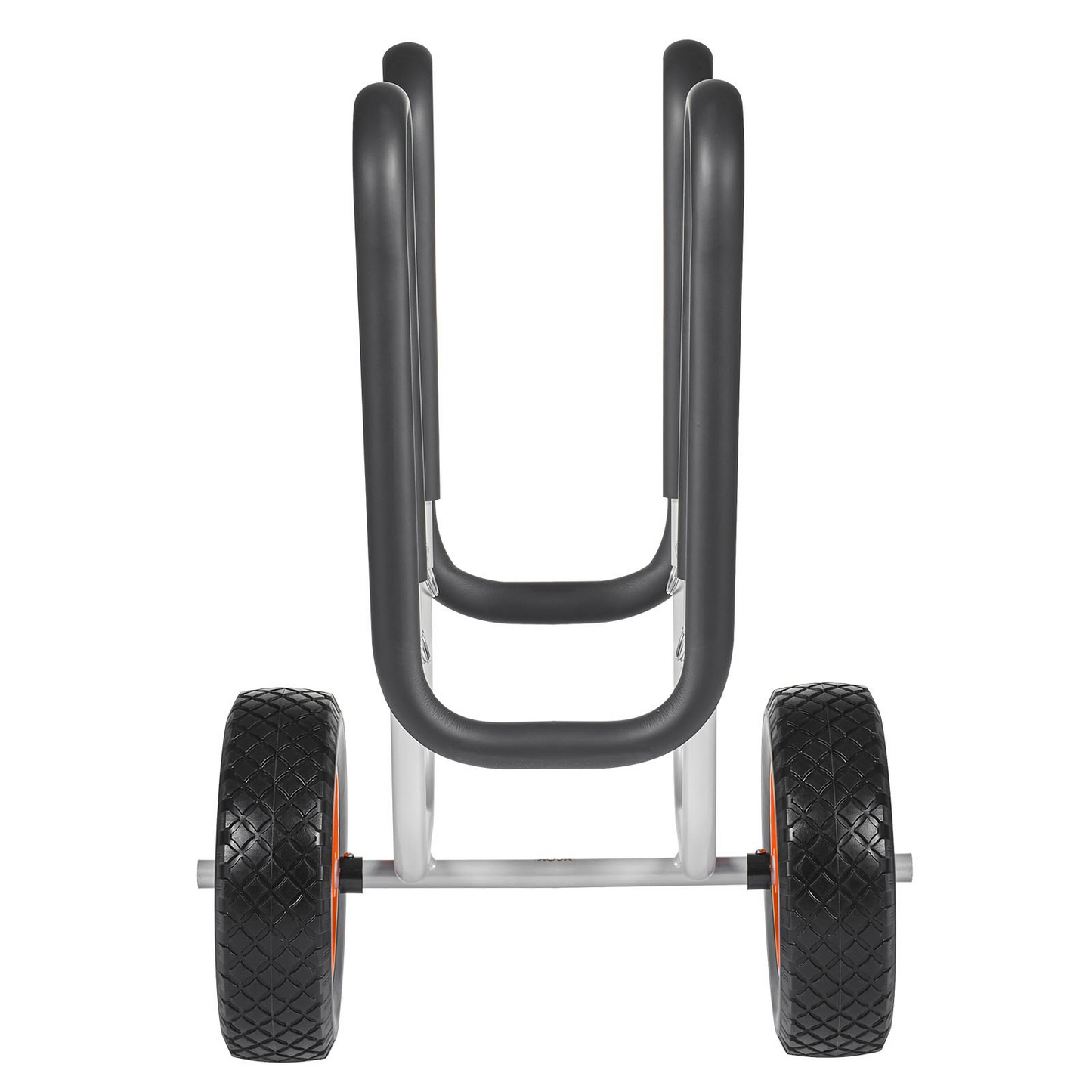 VEVOR Kayak Cart, 68.0 kg Load Capacity, Stand Up Paddle Board Trolley with 25.4 cm Solid Rubber Tires & Kickstands, Paddle Board Carrier with Ratchet Strap for Paddleboard & Surfboard Transport
